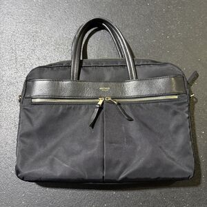 Knomo London Hanover 14” Laptop Briefcase Work Bag Black Business Travel Case